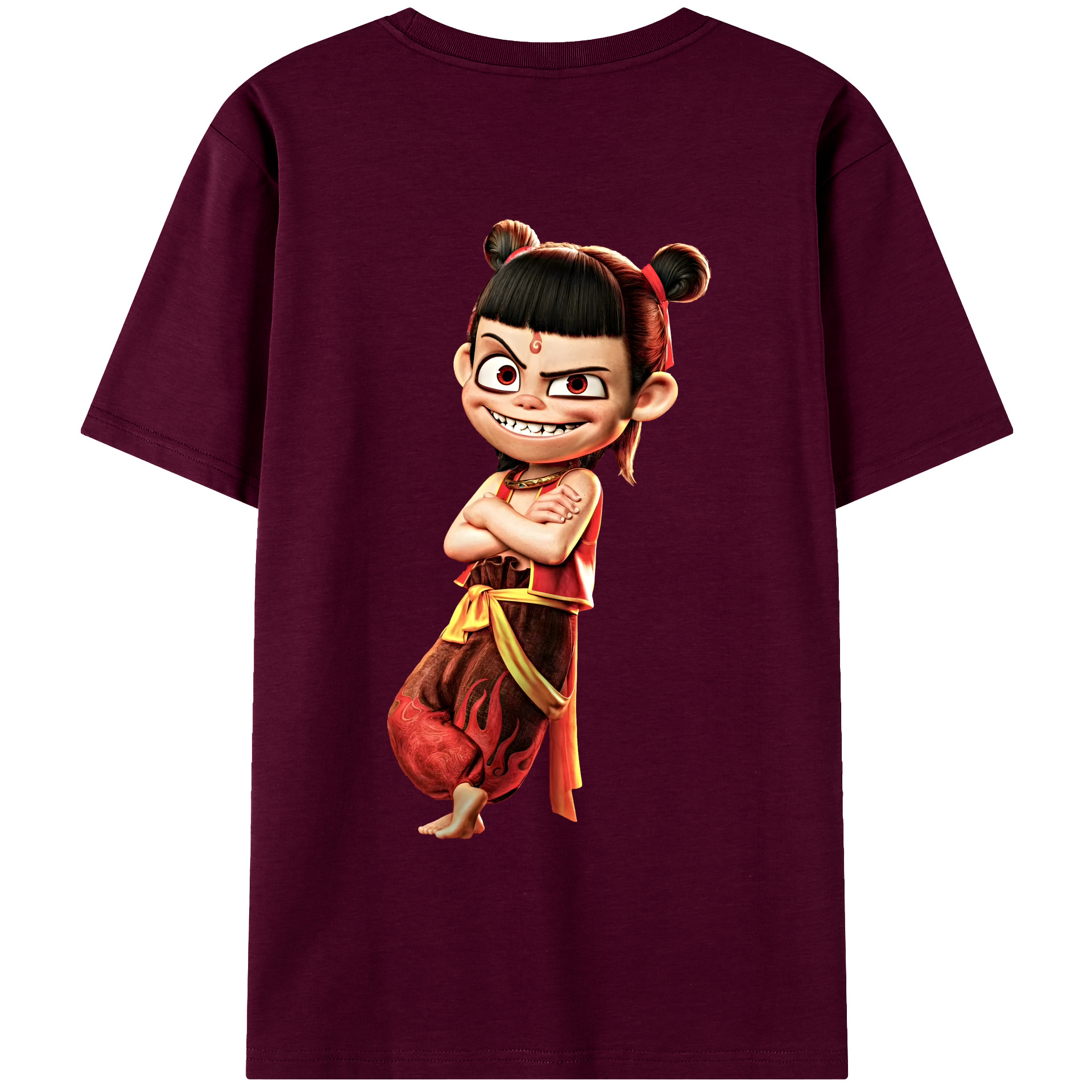 （画像用） Ne Zha 2 ナタ 魔童の大暴れ レディース半袖Tシャツ(バックプリント)